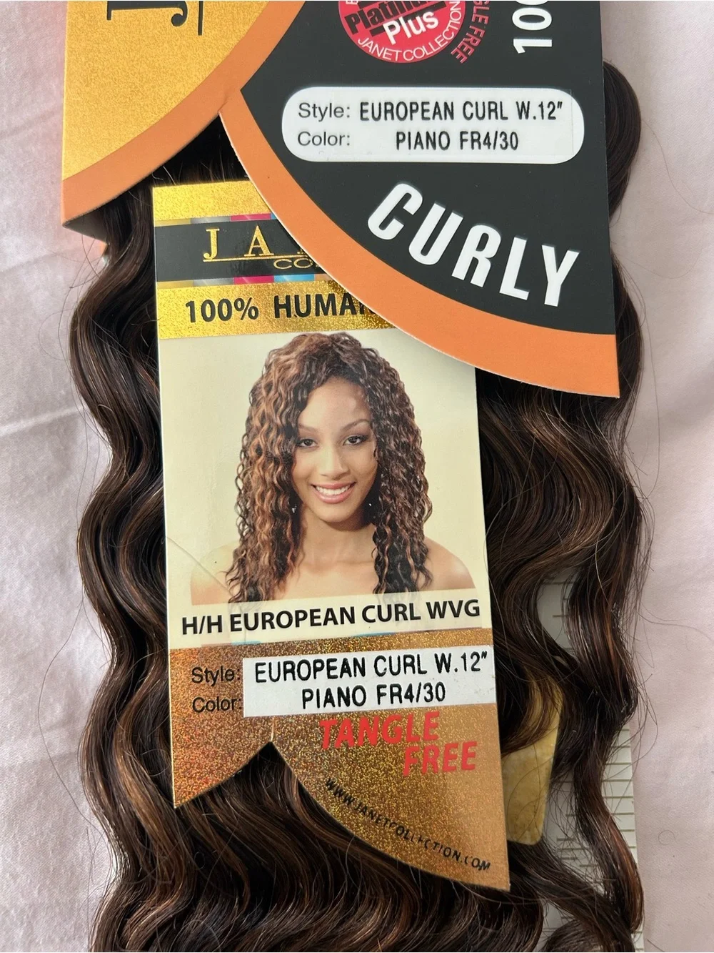 Curly European Wave Human Hair Extensions 12” - Color FR4/30